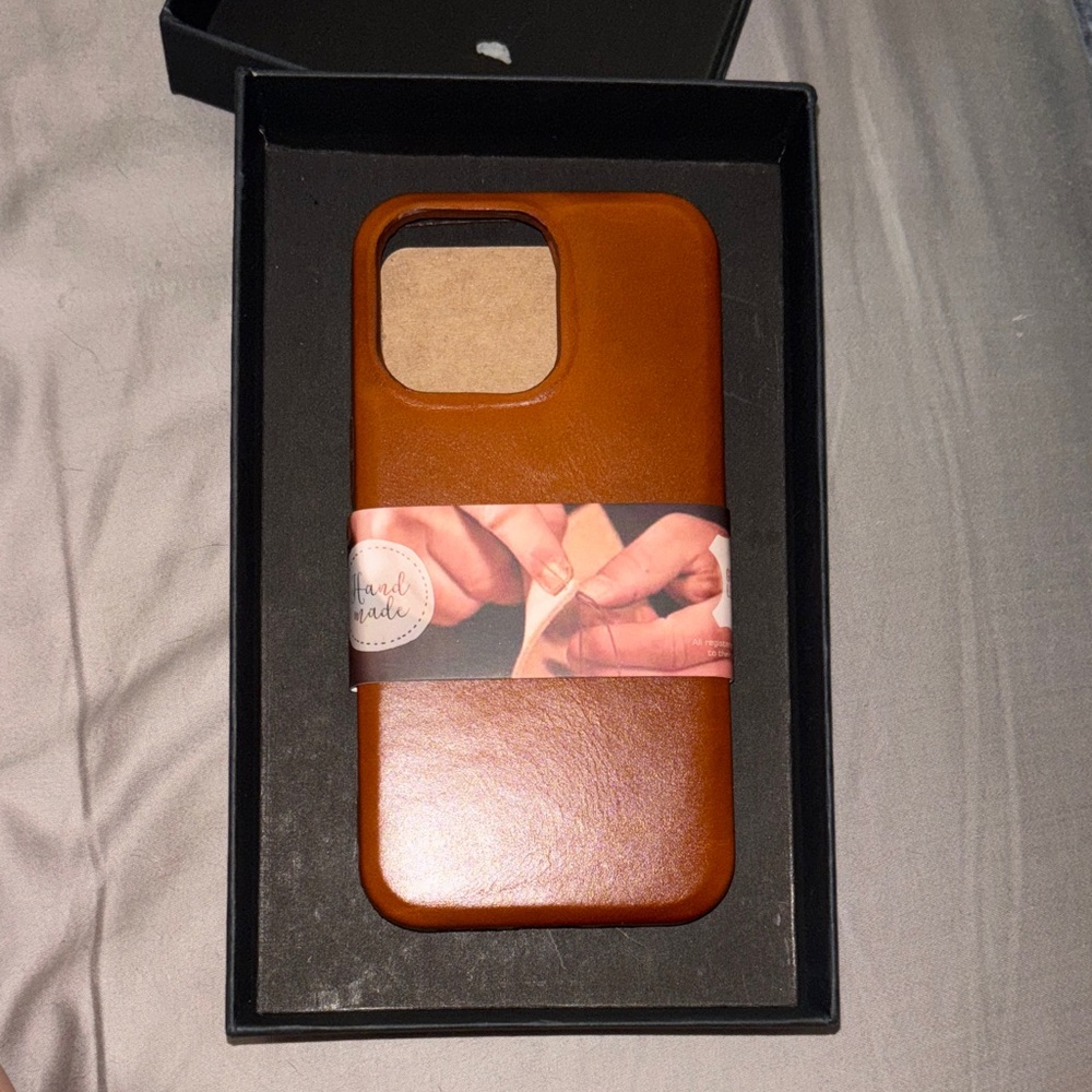 Premium Leather Phone Case - Tan